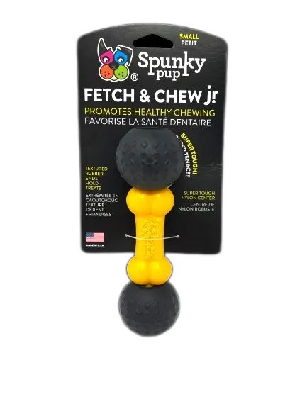 Spunky Pup Fetch & Chew tuggben small röd