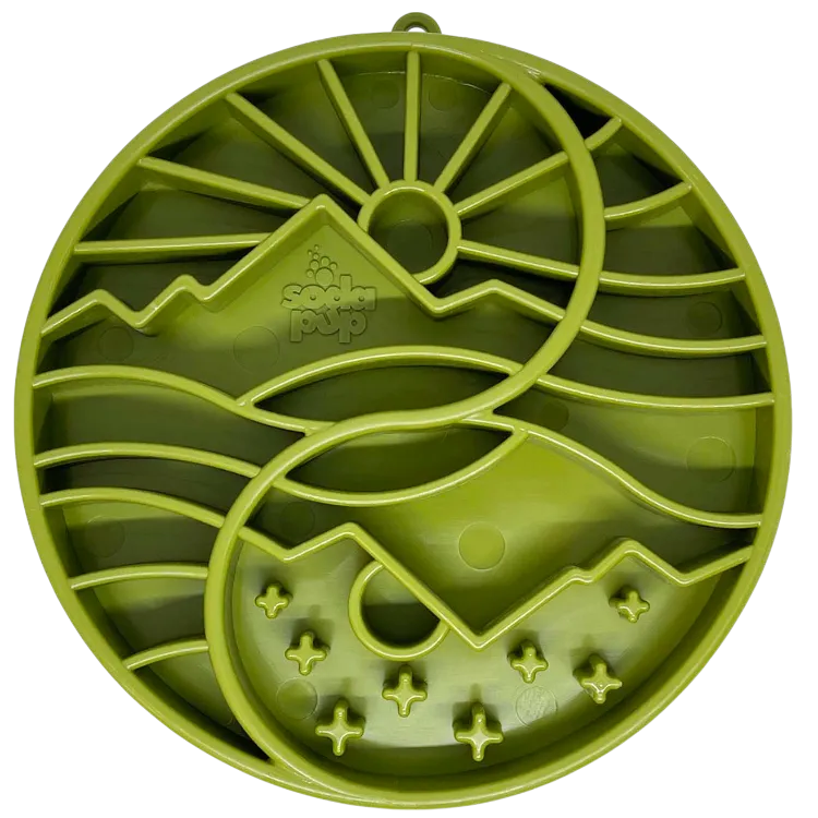 SodaPup Sun and Moon eTray slickmatta hund orange yin yang