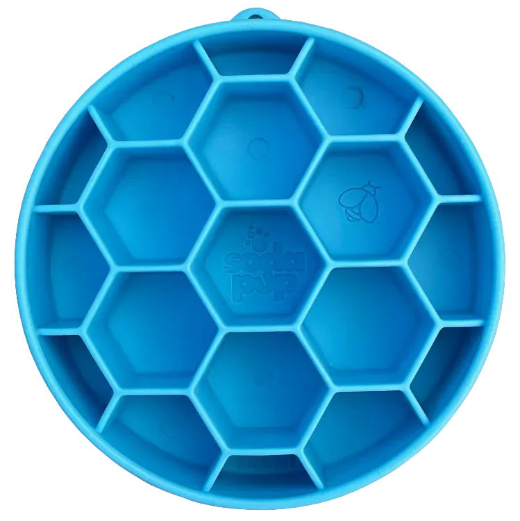SodaPup Honeycomb eBowl Deep slow feeder skål gul 4 cups