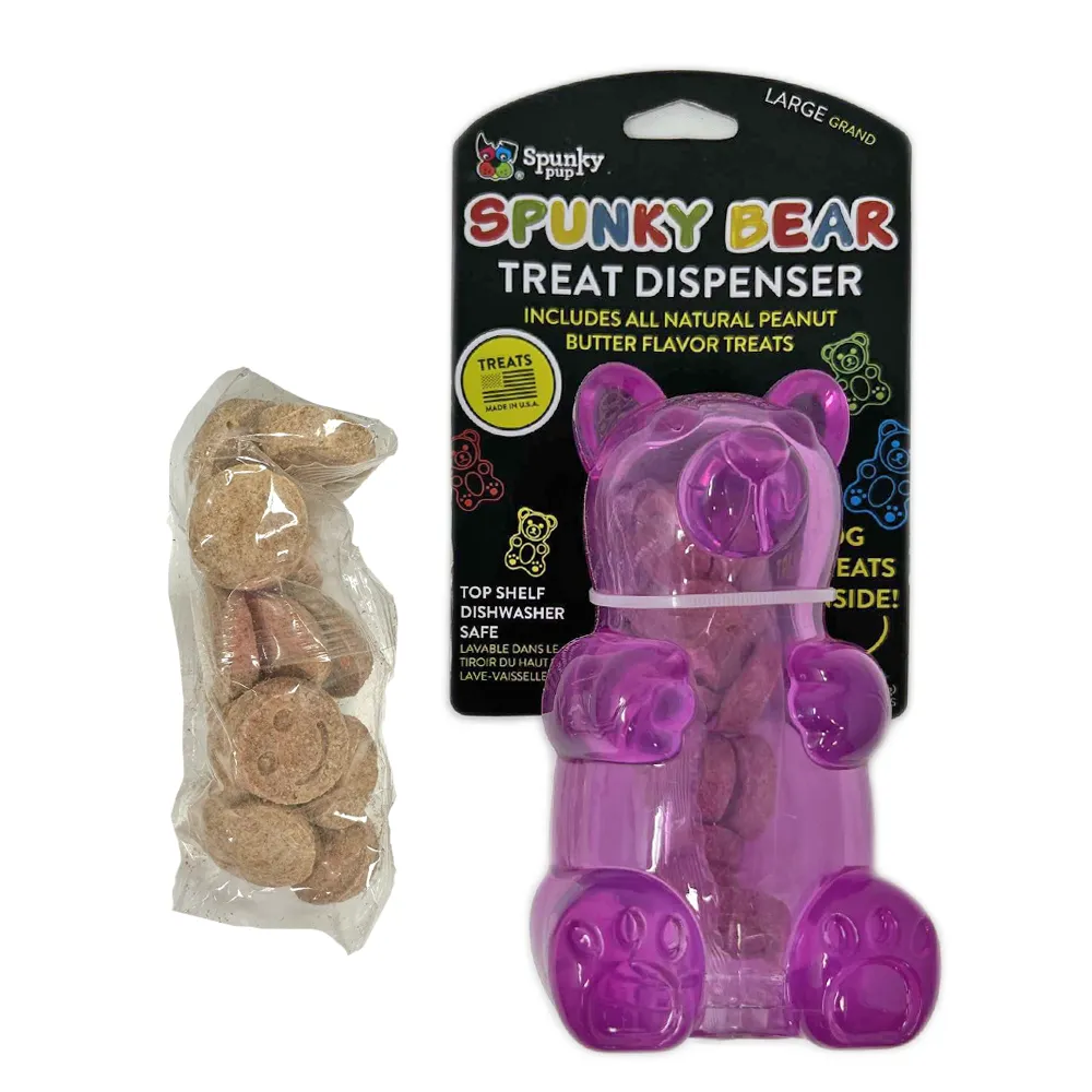 Spunky Pup Gummy Bears hundleksak large orange godisdispenser