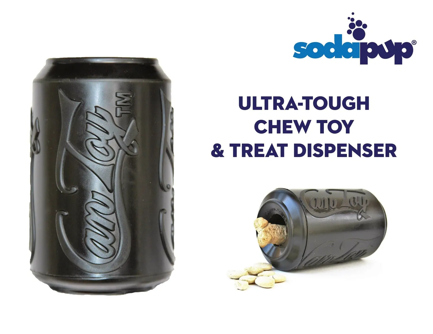 SodaPup Magnum Can Toy tuggleksak large svart godis
