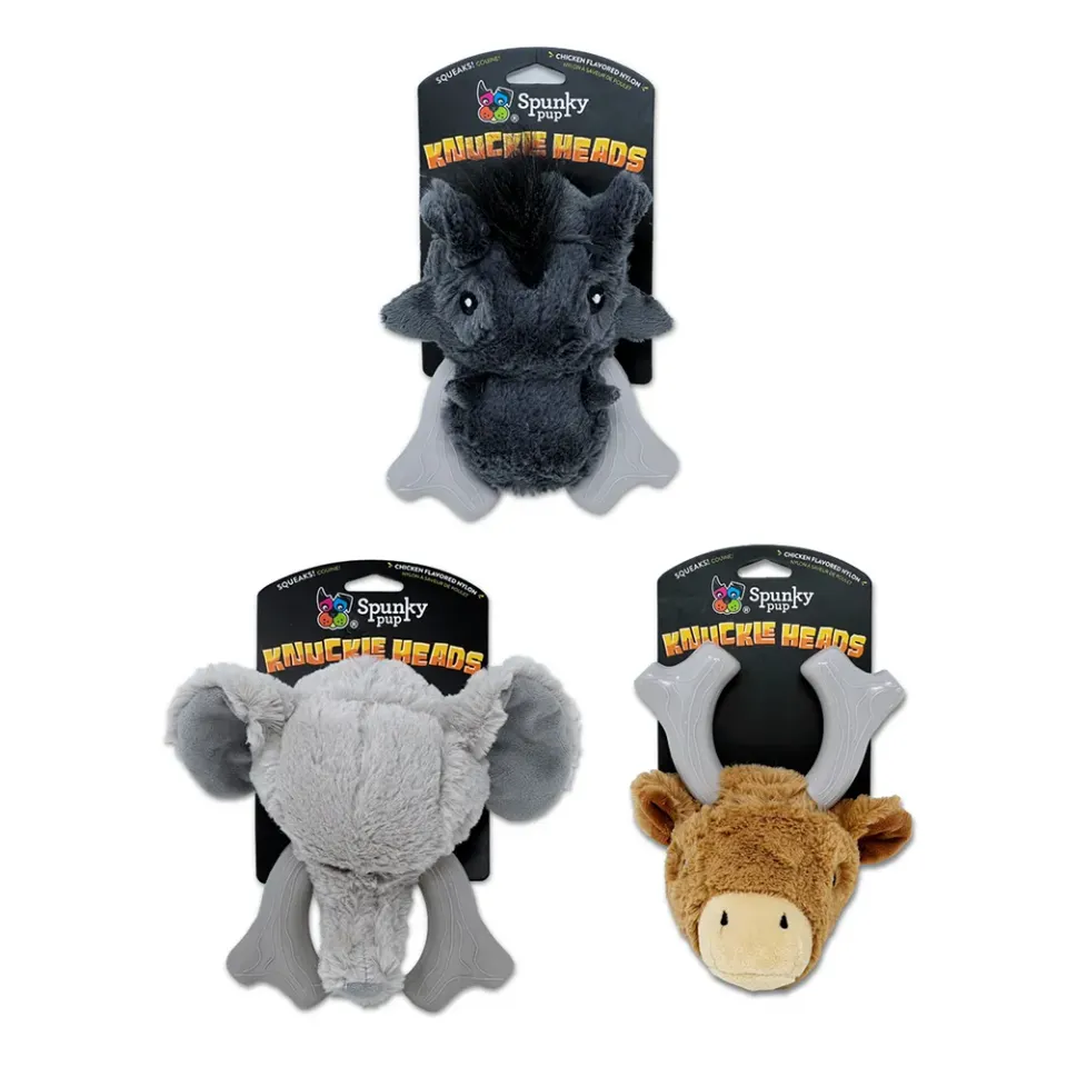 Spunky Pup Knuckleheads hundleksak warthog 2-i-1 pip