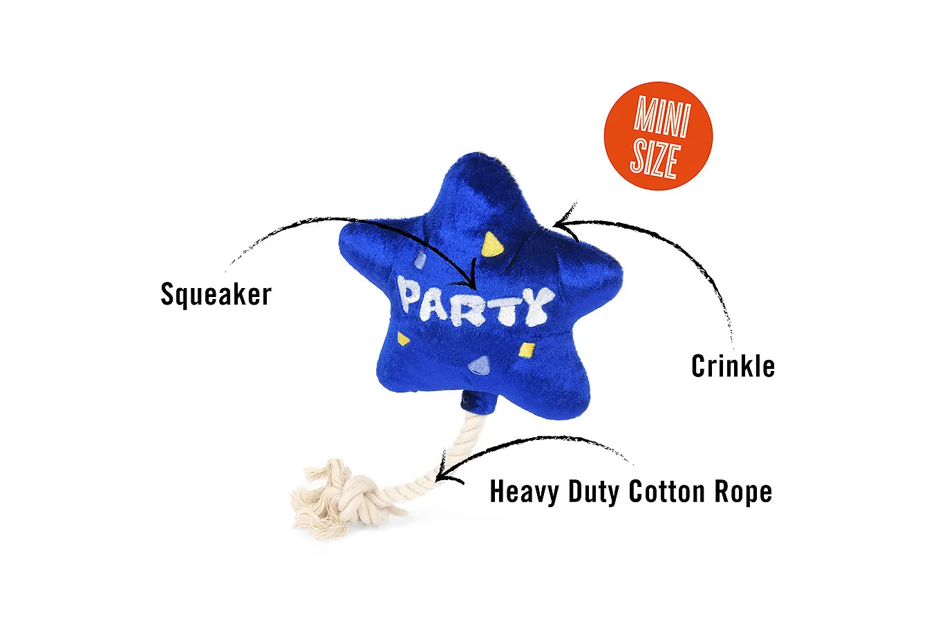 P.L.A.Y. Mini Party Time Collection mjuka hundleksaker set mini pip