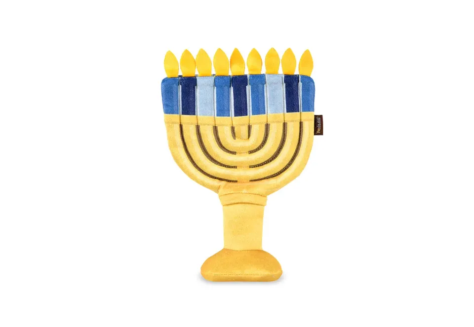 P.L.A.Y. Paw-nukkah Menorah hundleksak med pip