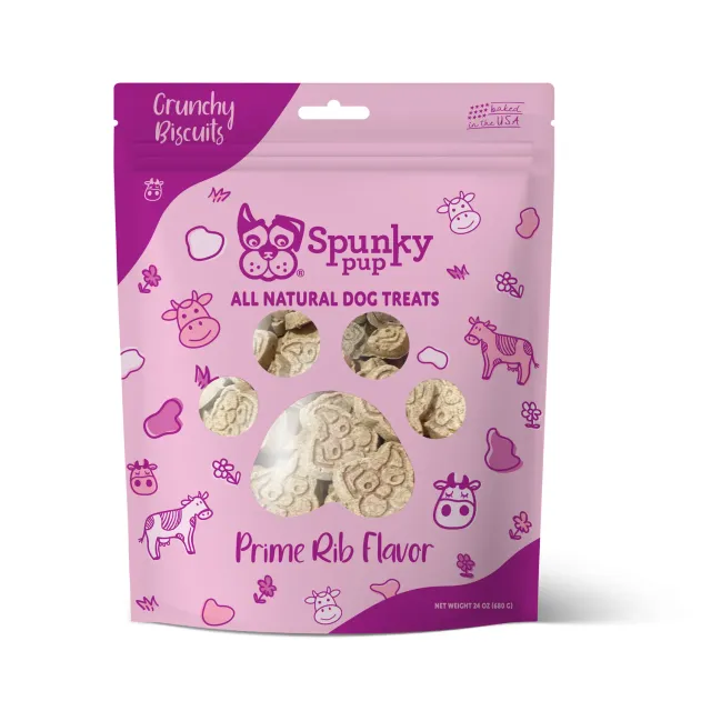 Spunky Pup Baked Biscuits hundkex prime rib 680 g naturliga
