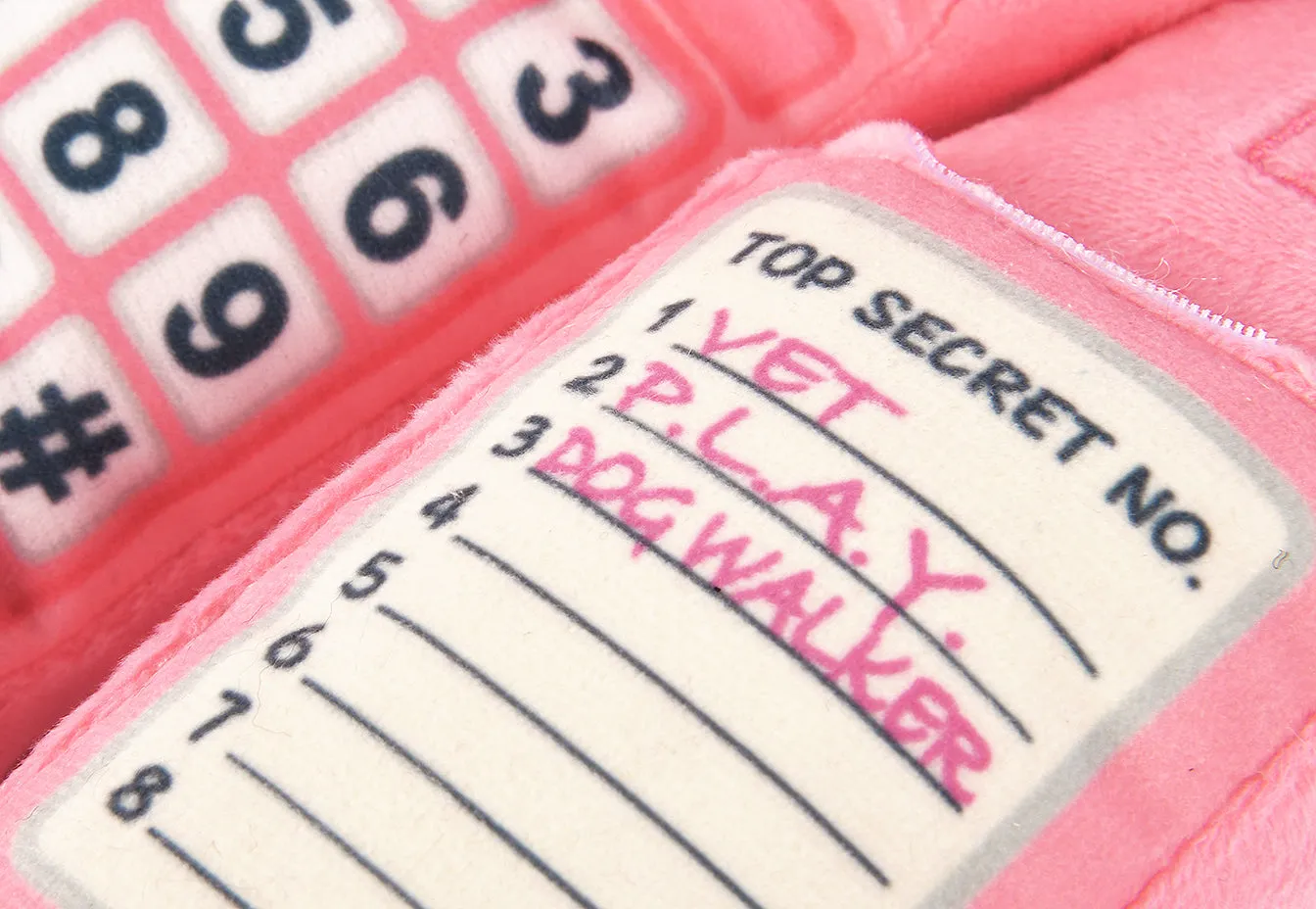 P.L.A.Y. 80s Classics Paw Talk hundleksak rosa med prassel