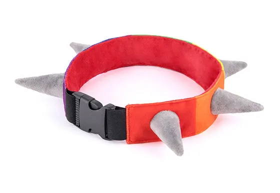 P.L.A.Y. Spiked! Plush Collars mjukt hundhalsband S taggar