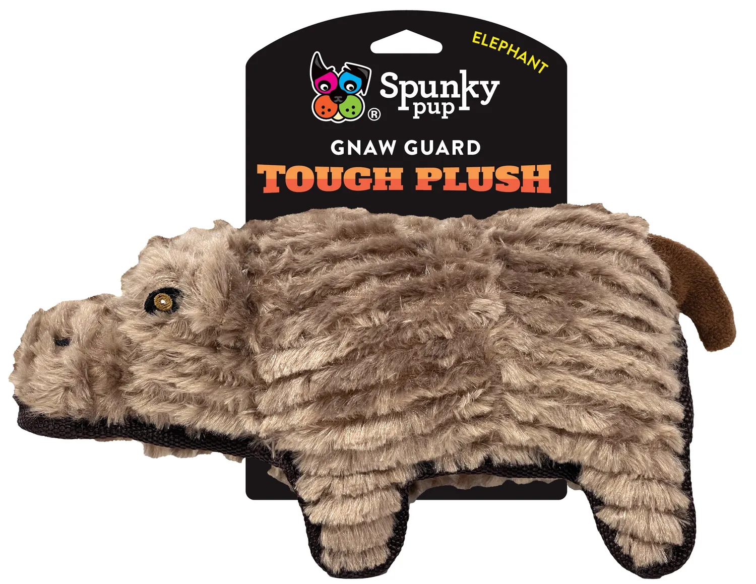 Spunky Pup Tough Plush Triple Stitch mjukisleksak Elefant Regular slitstark