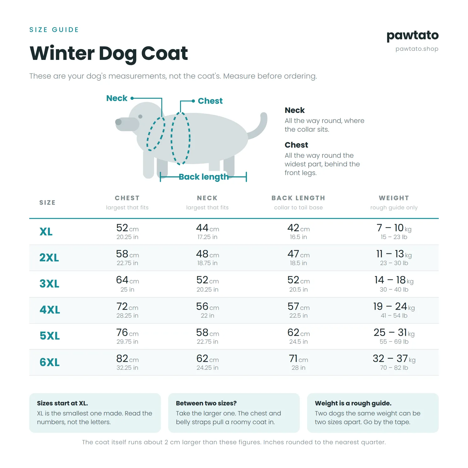 Pawtato Reflective Winter hundtäcke med sele reflex