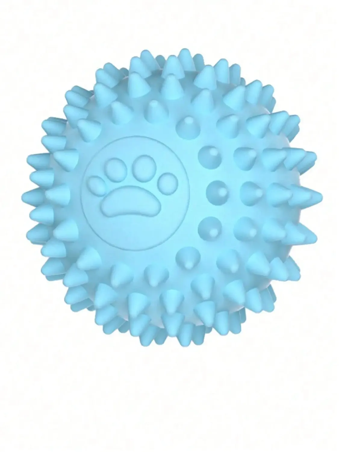 Pawtato Spiky Rubber tuggboll blå 5,5 cm