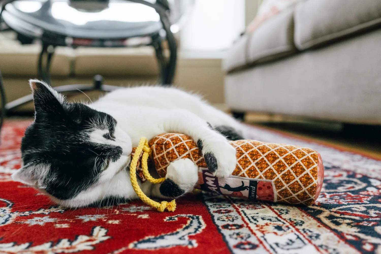 P.L.A.Y. Feline Frenzy Salami Slammer kattleksak kattmynta