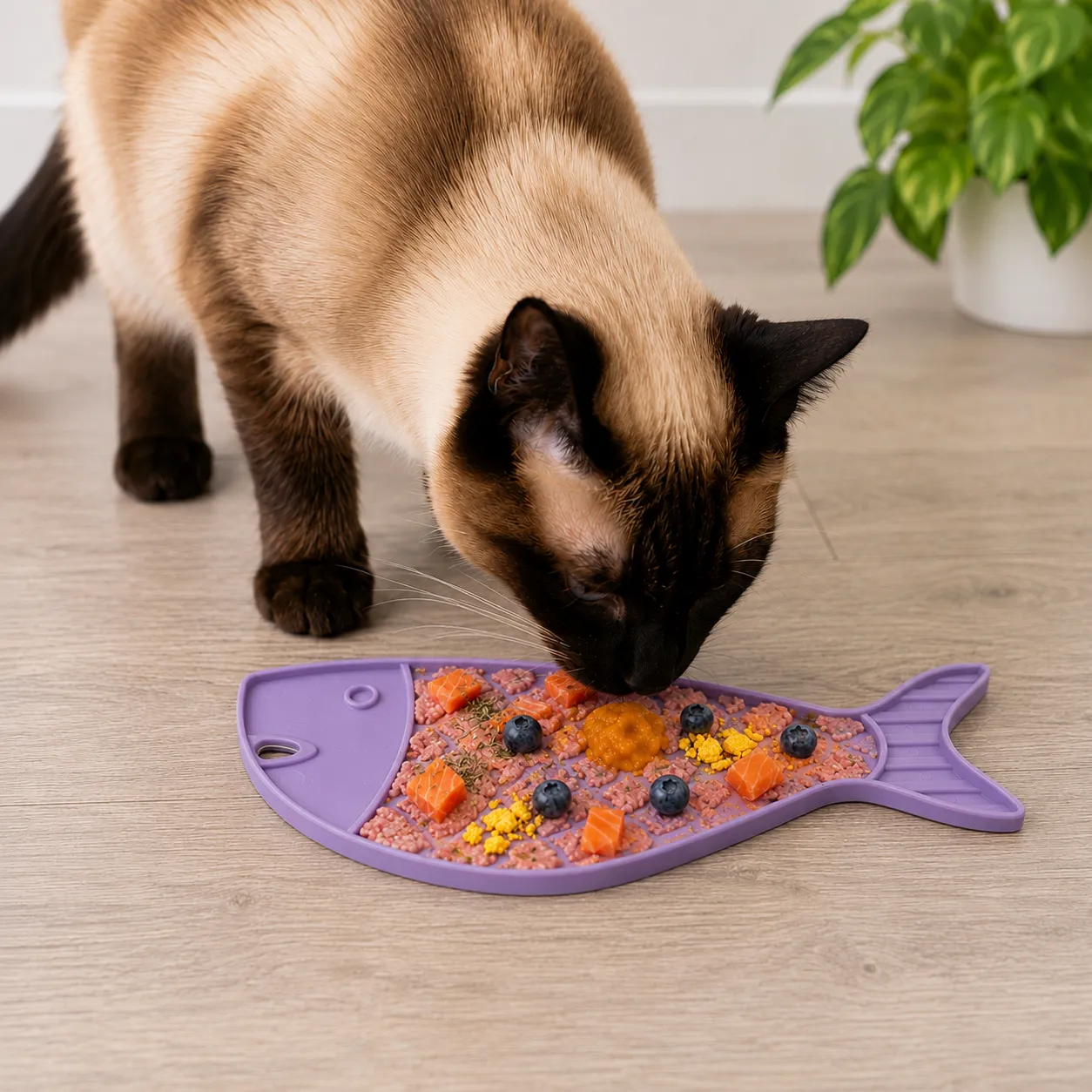 SodaPup Goldfish slickmatta mini lila för katt