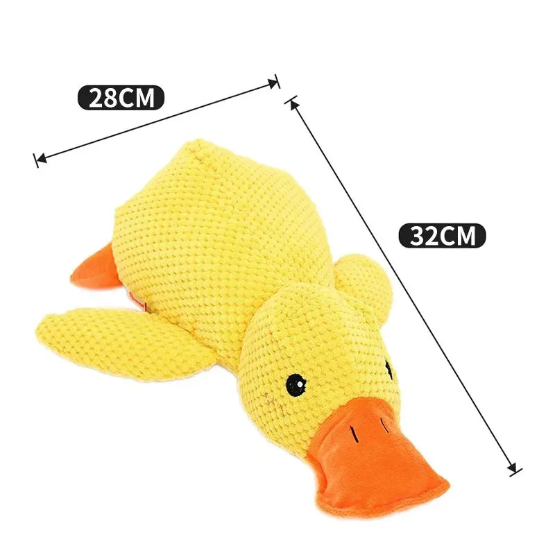 Pawtato anka pipleksak hund mjuk gul 25 cm