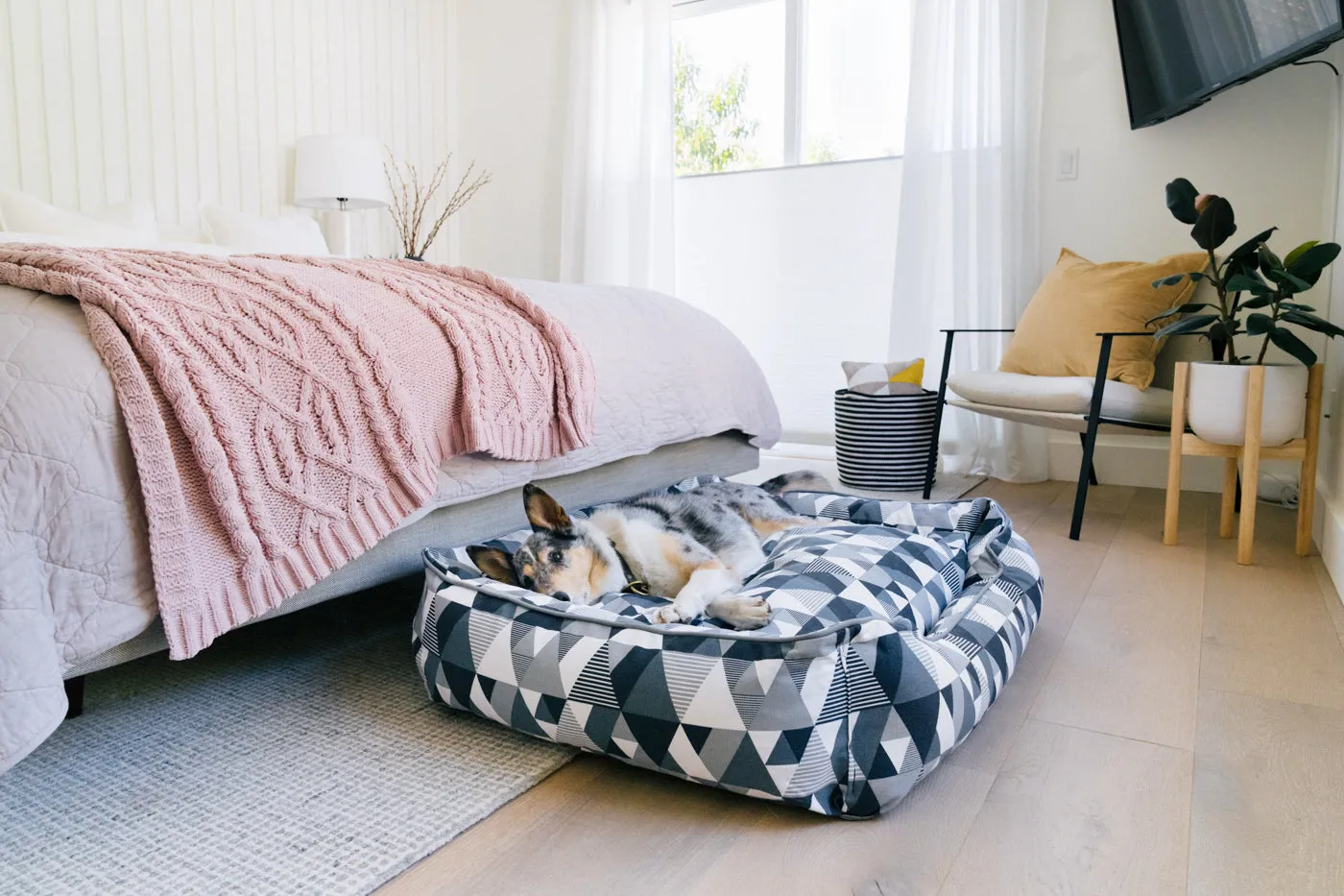 P.L.A.Y. Mosaic Lounge Bed hundbädd bomull