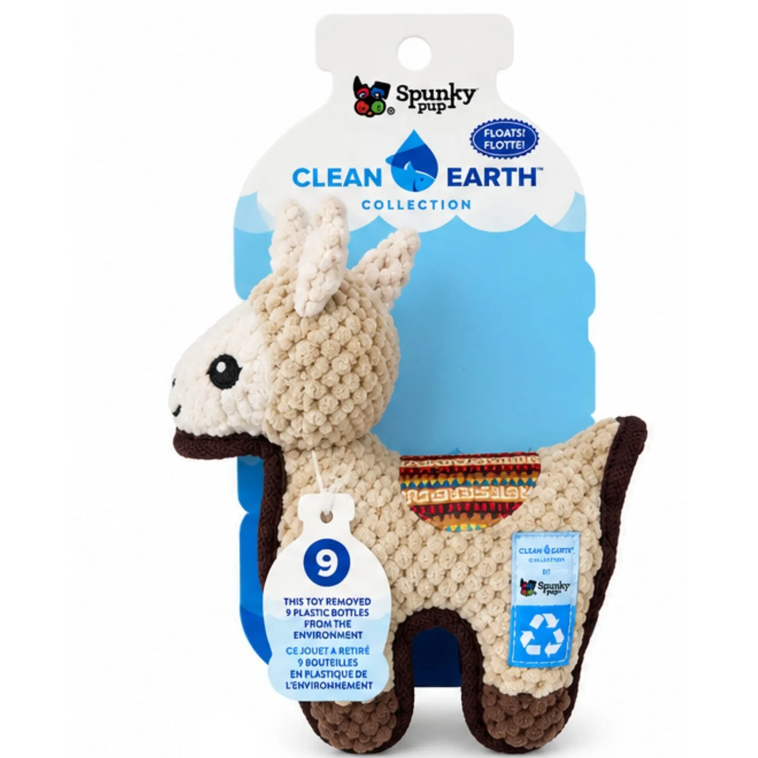 Spunky Pup Clean Earth Textured plysch lama