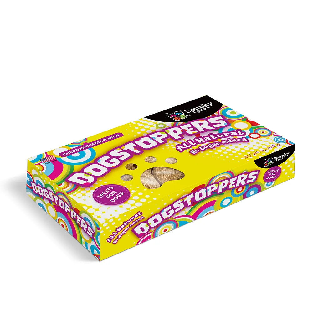 Spunky Pup Dogstoppers hundkex ost 5 oz