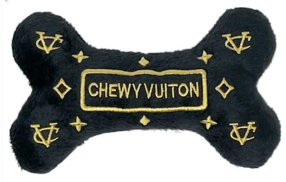 Dog Diggin Designs Chewy Vuiton Noir hundleksak ben large