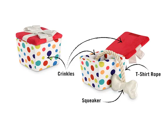 P.L.A.Y. Party Time Pawfect Present hundleksak paket gömma godis