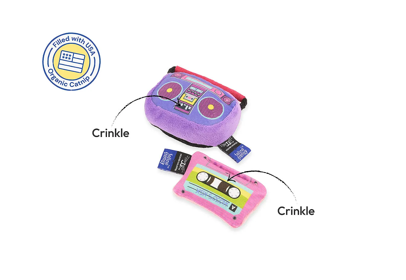 P.L.A.Y. Feline Frenzy Playback Duo kattleksak 2-pack kattmynta