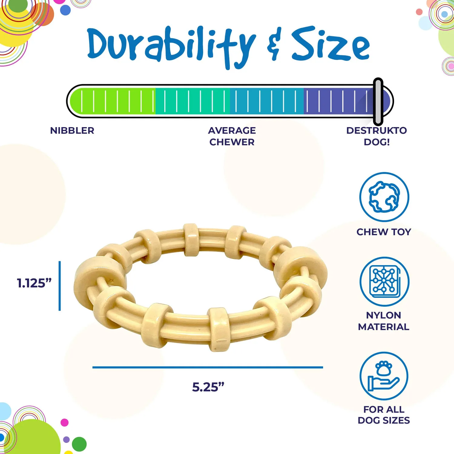 SodaPup Honey Bone Teething Ring tuggring kyckling