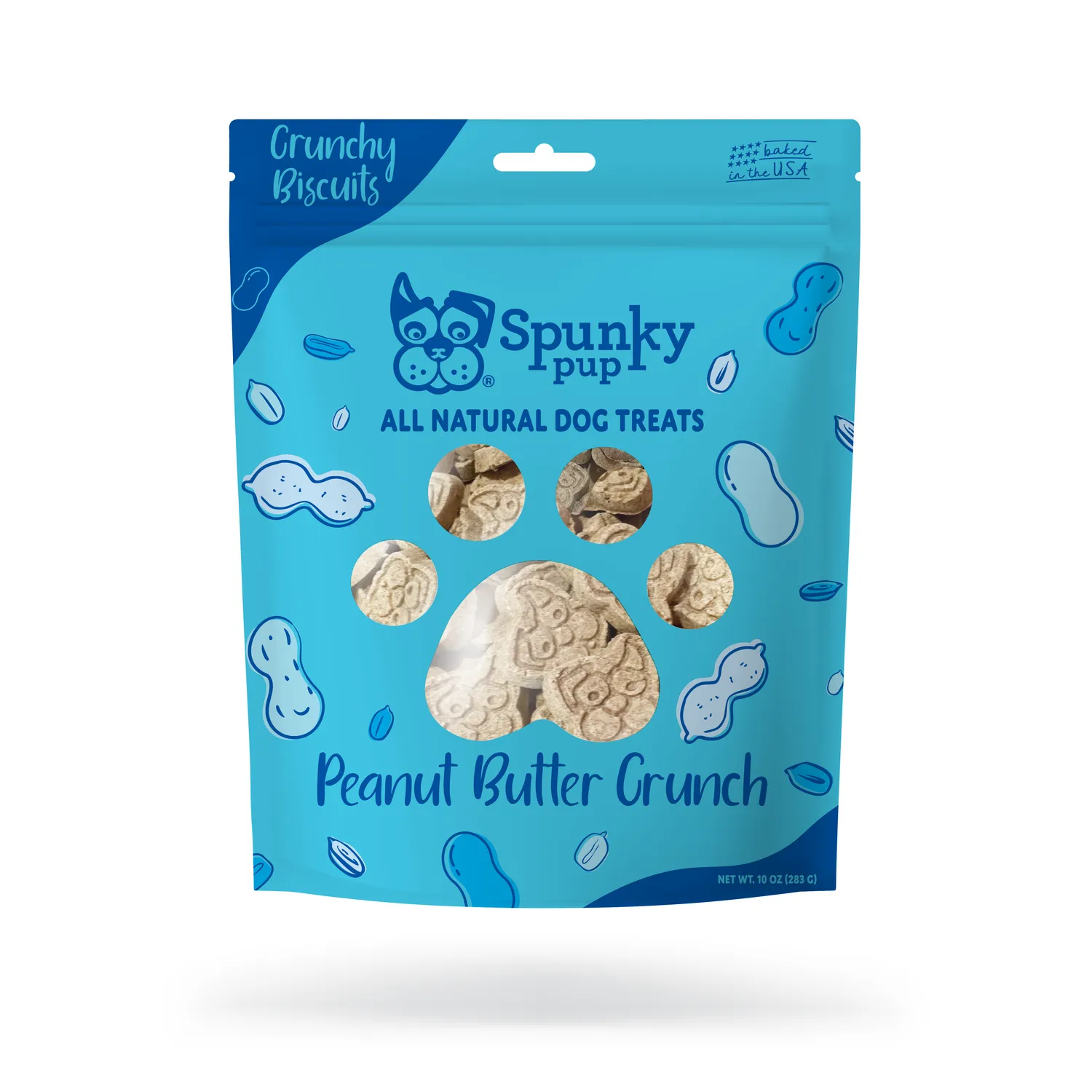 Spunky Pup All Natural Baked Biscuits hundkex Prime Rib 10 oz naturliga
