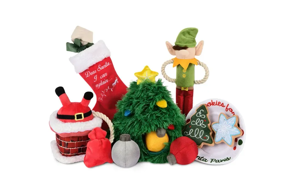 P.L.A.Y. Merry Woofmas Collection hundleksak julset 5-pack pip