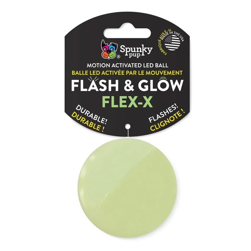 Spunky Pup Flash & Glow Flex-X LED-boll blinkande