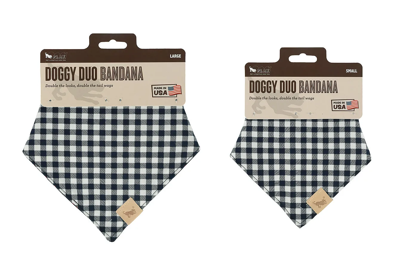 P.L.A.Y. Doggy Duo The Trendsetter hundbandana rutig