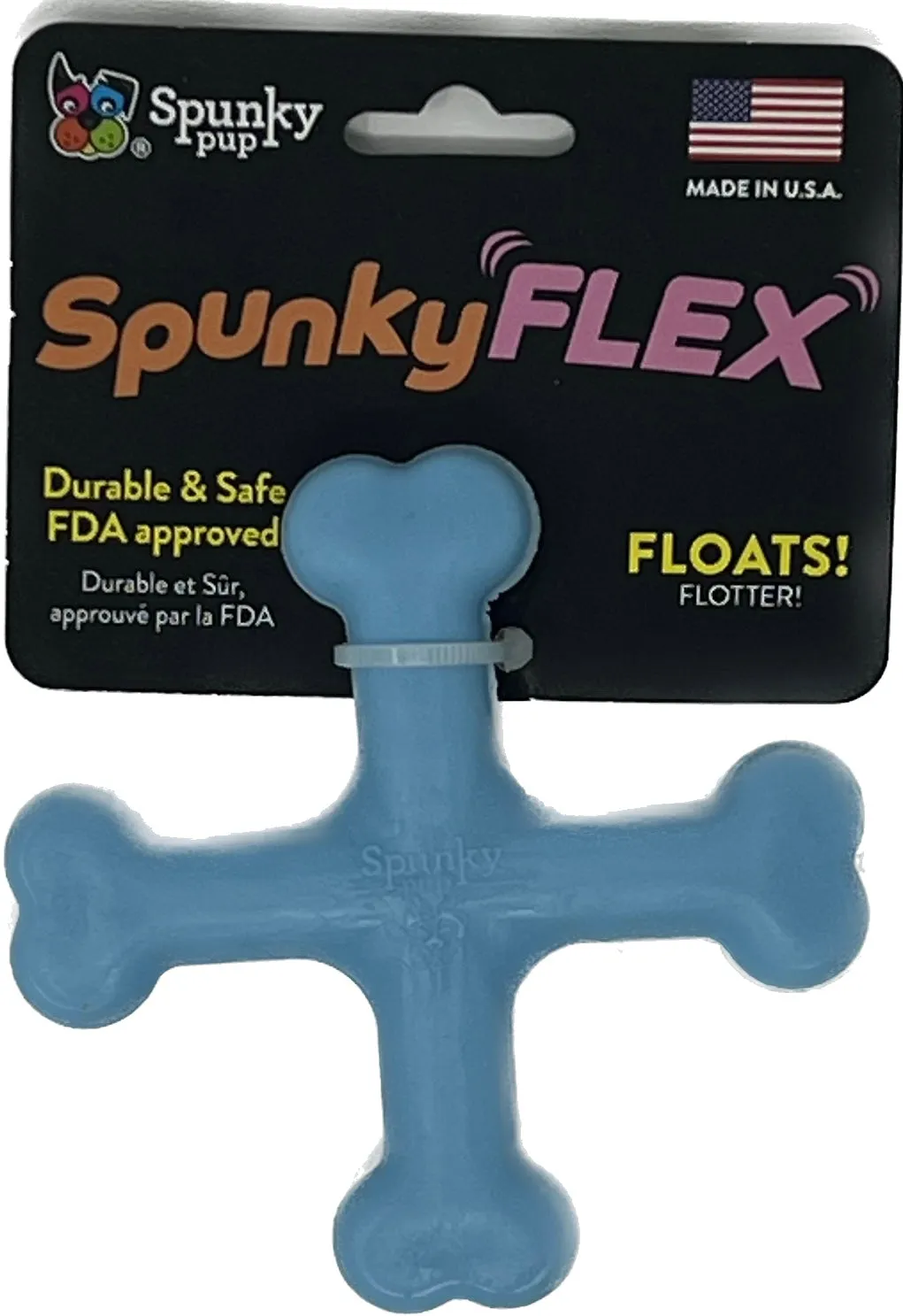 Spunky Pup SpunkyFlex gummileksak ben blå