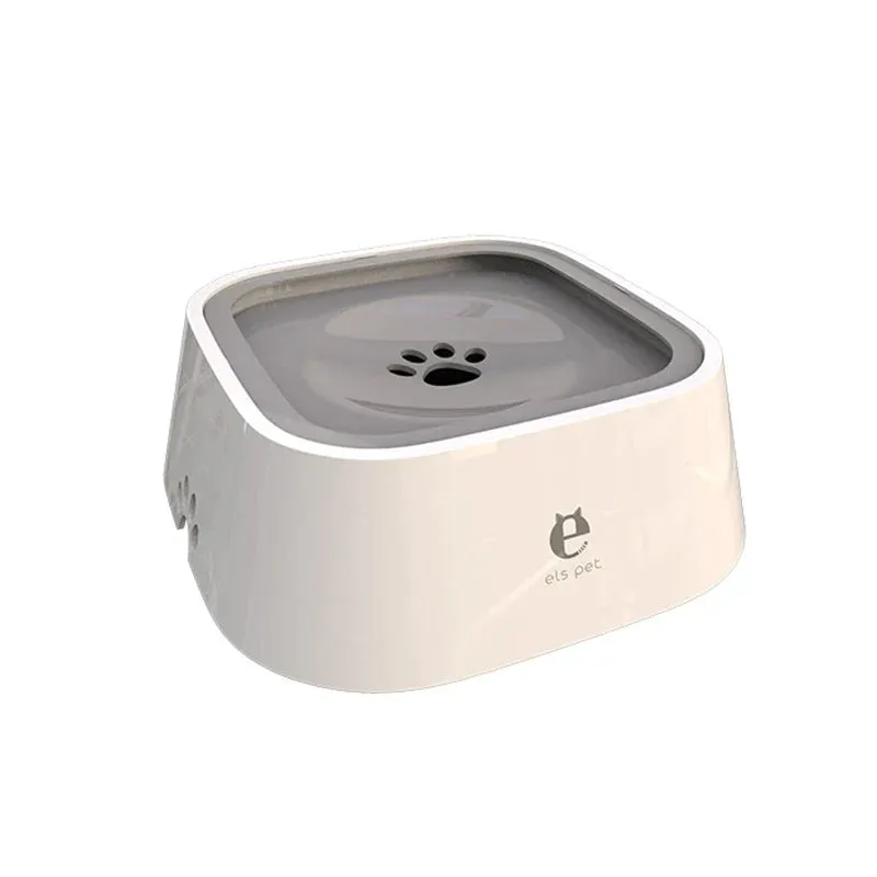 Pawtato Splash-Proof vattenskål hund vit 1,5 liter