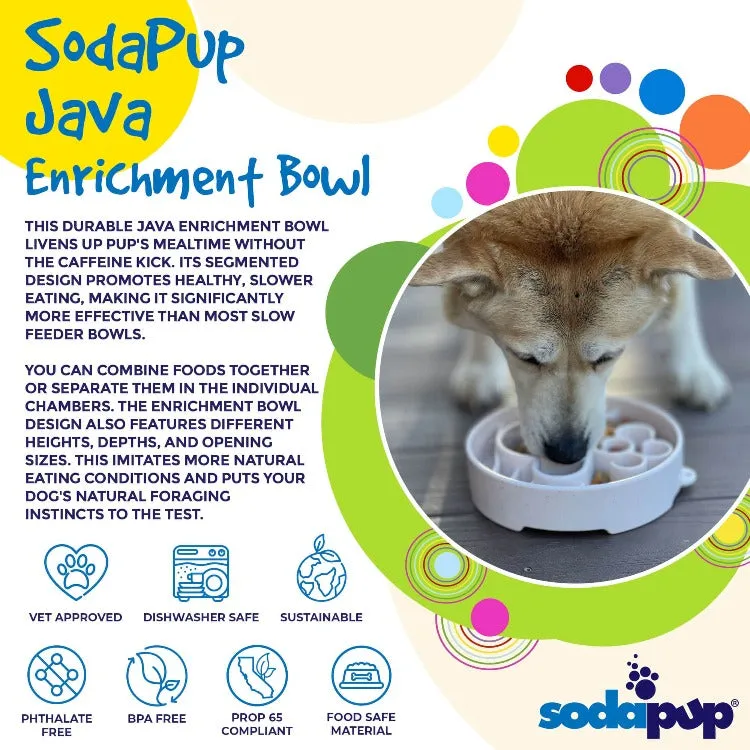 SodaPup Java eBowl slowfeederskål prickig 4 cups