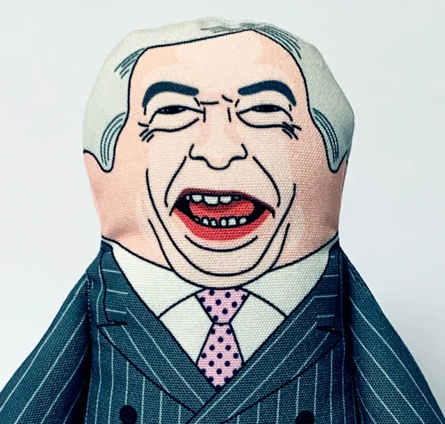 Pet Hates Toys Nigel Farage hundleksak Regular med pip
