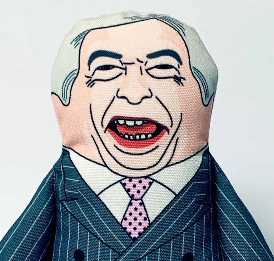 Pet Hates Toys Nigel Farage hundleksak Regular med pip