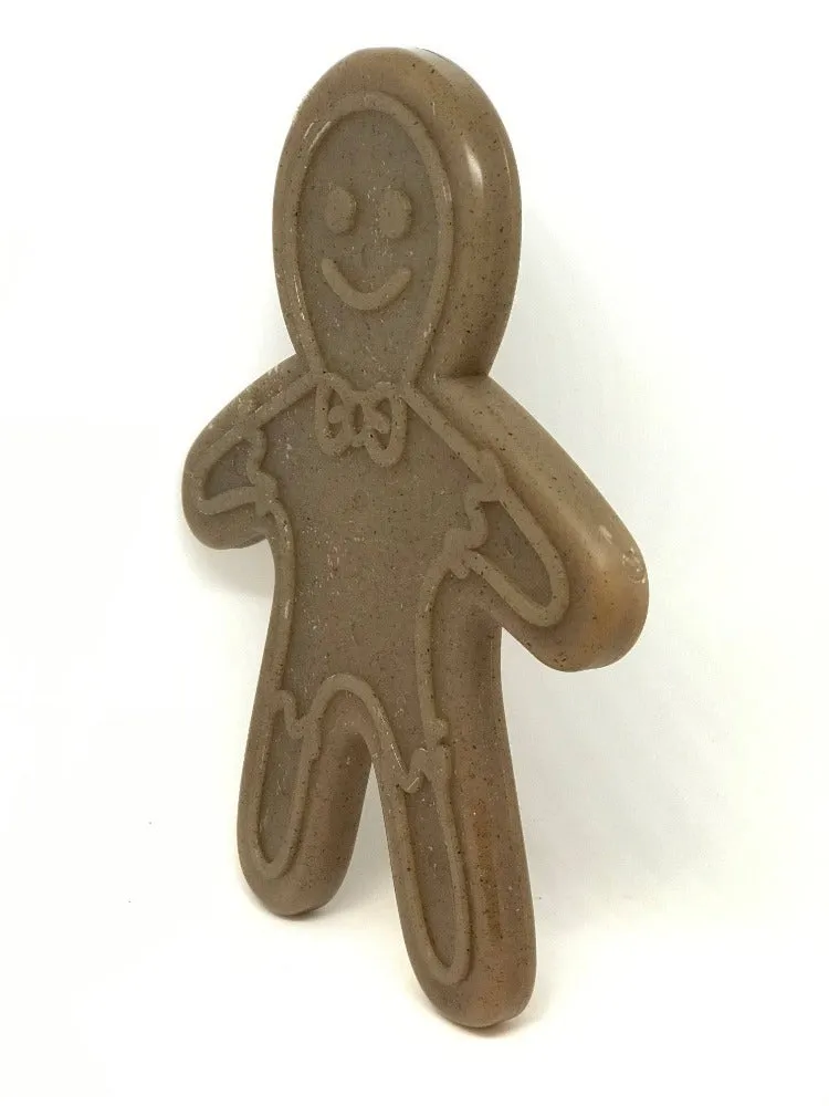 SodaPup Gingerbread Man tuggleksak brun för hårda tuggare