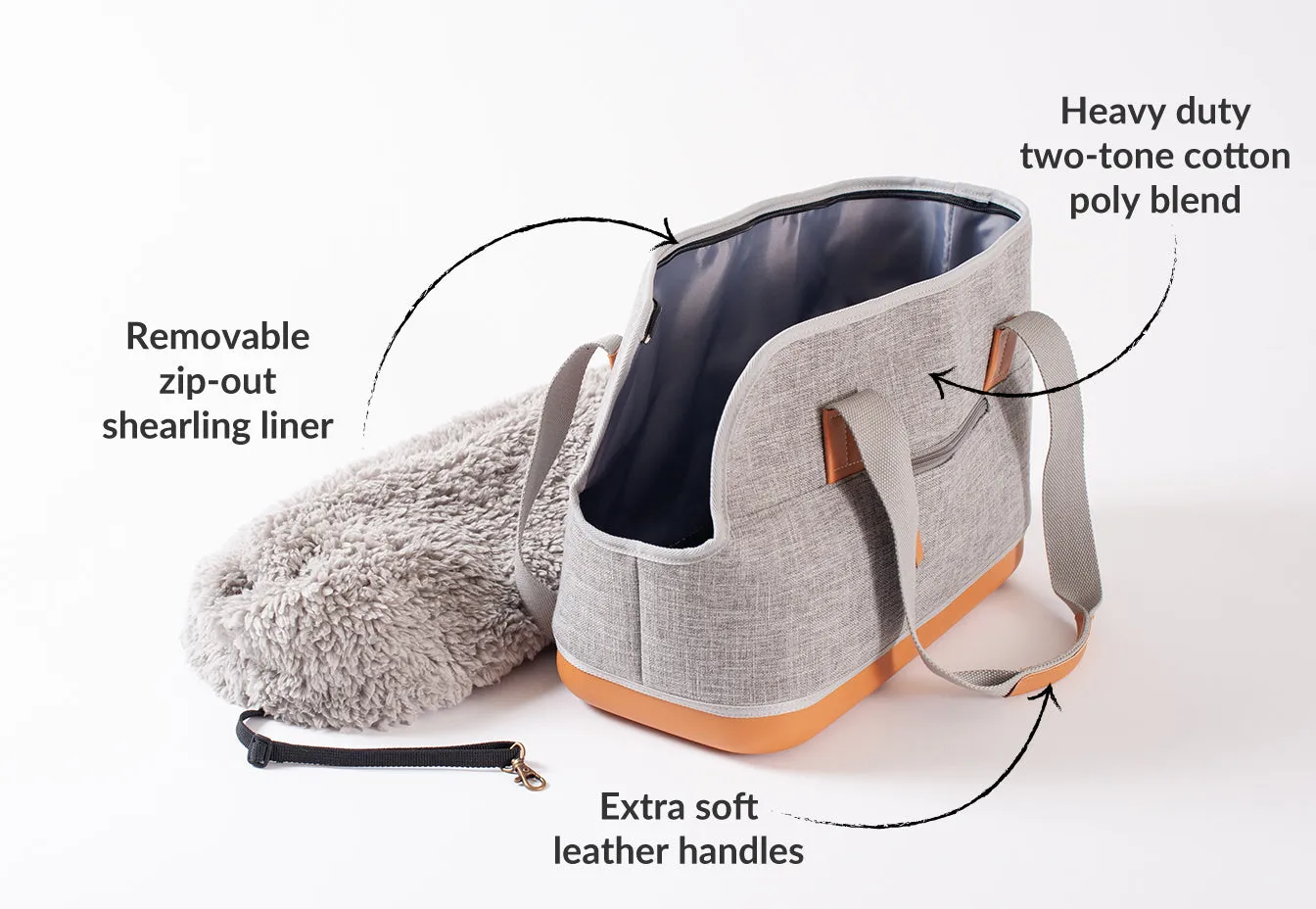 P.L.A.Y. Deluxe Dog Carrier hundväska grå upp till 7kg