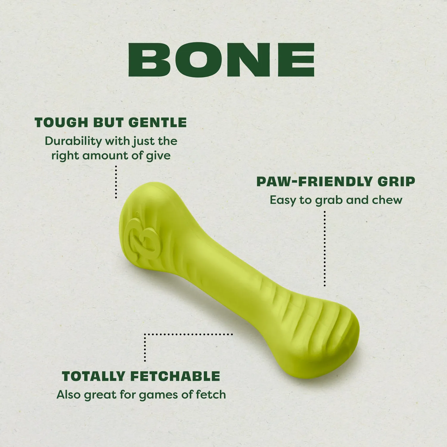 Benebone Chew Chase Challenge Trio hundleksak 3-pack gummi