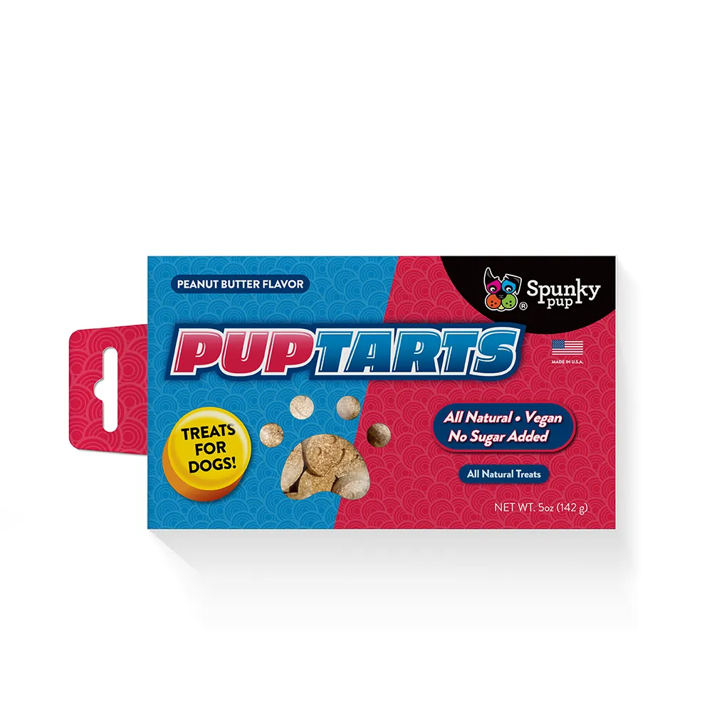Spunky Pup Pup Tarts hundkex jordnöt 142g