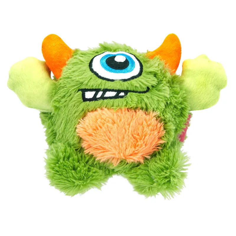 Pawtato Monster boll hundleksak blå 12 cm med pip