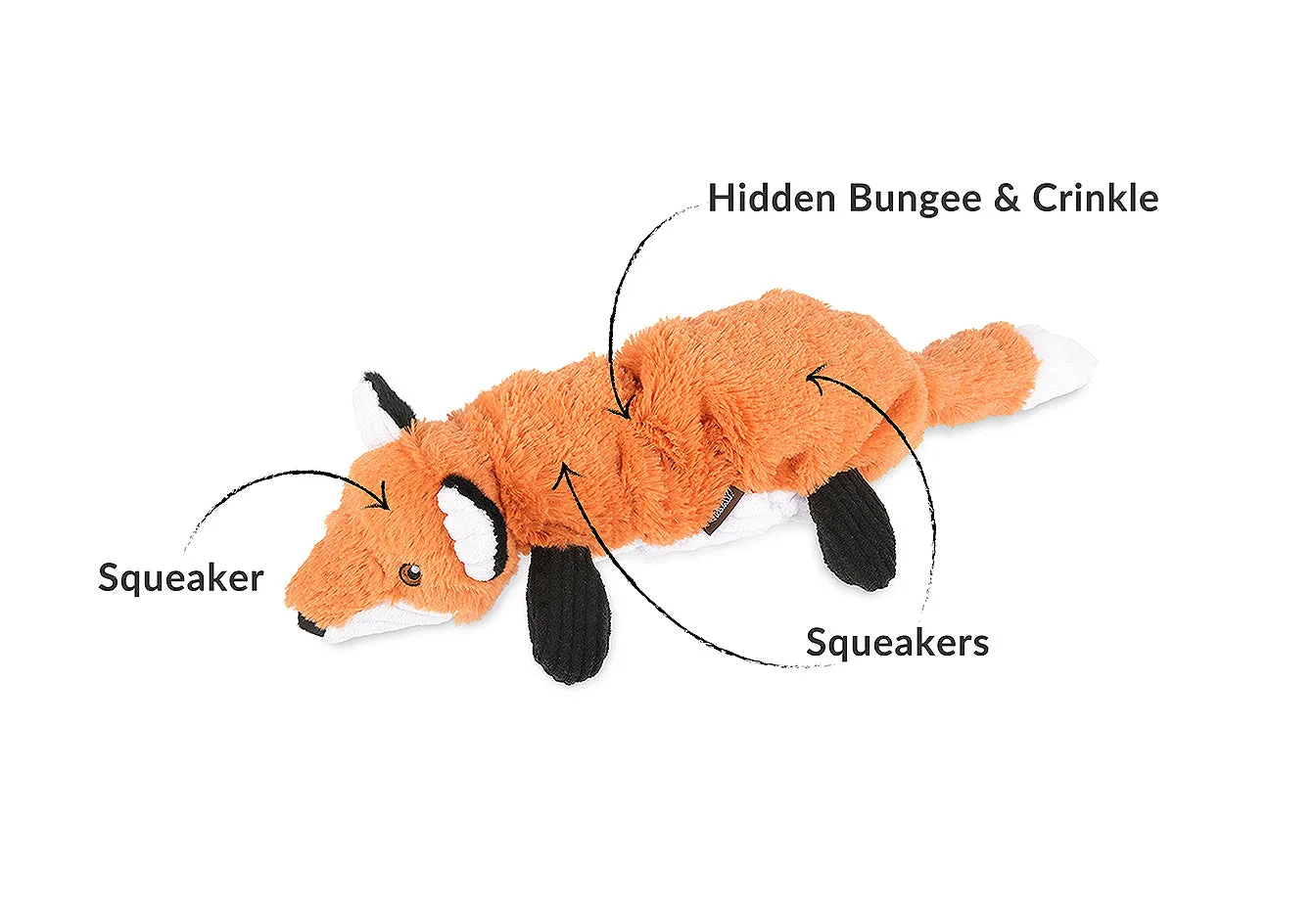 P.L.A.Y. Forest Friends Forest the Fox hundleksak orange med pip