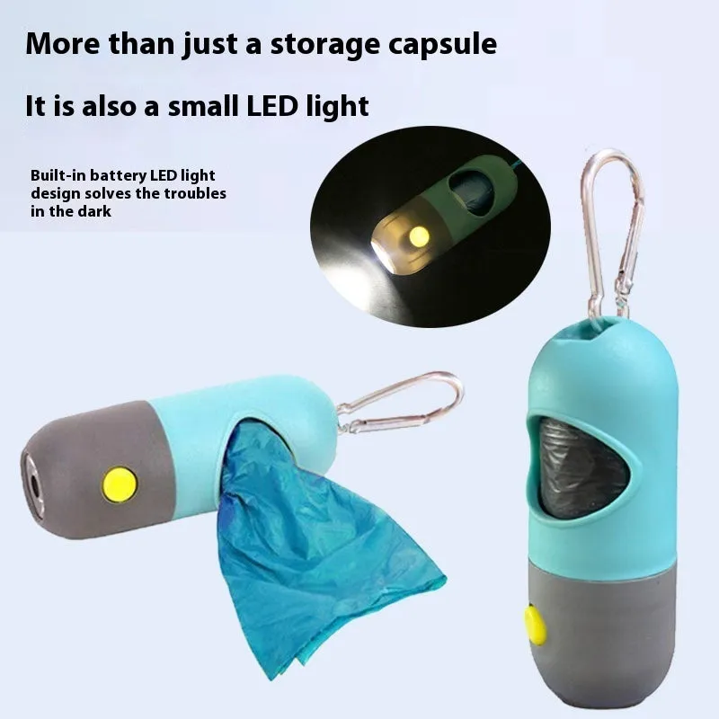 Pawtato LED bajspåsehållare med påsar plast