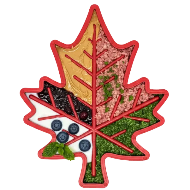 SodaPup Canadian Maple Leaf tuggleksak röd nylon