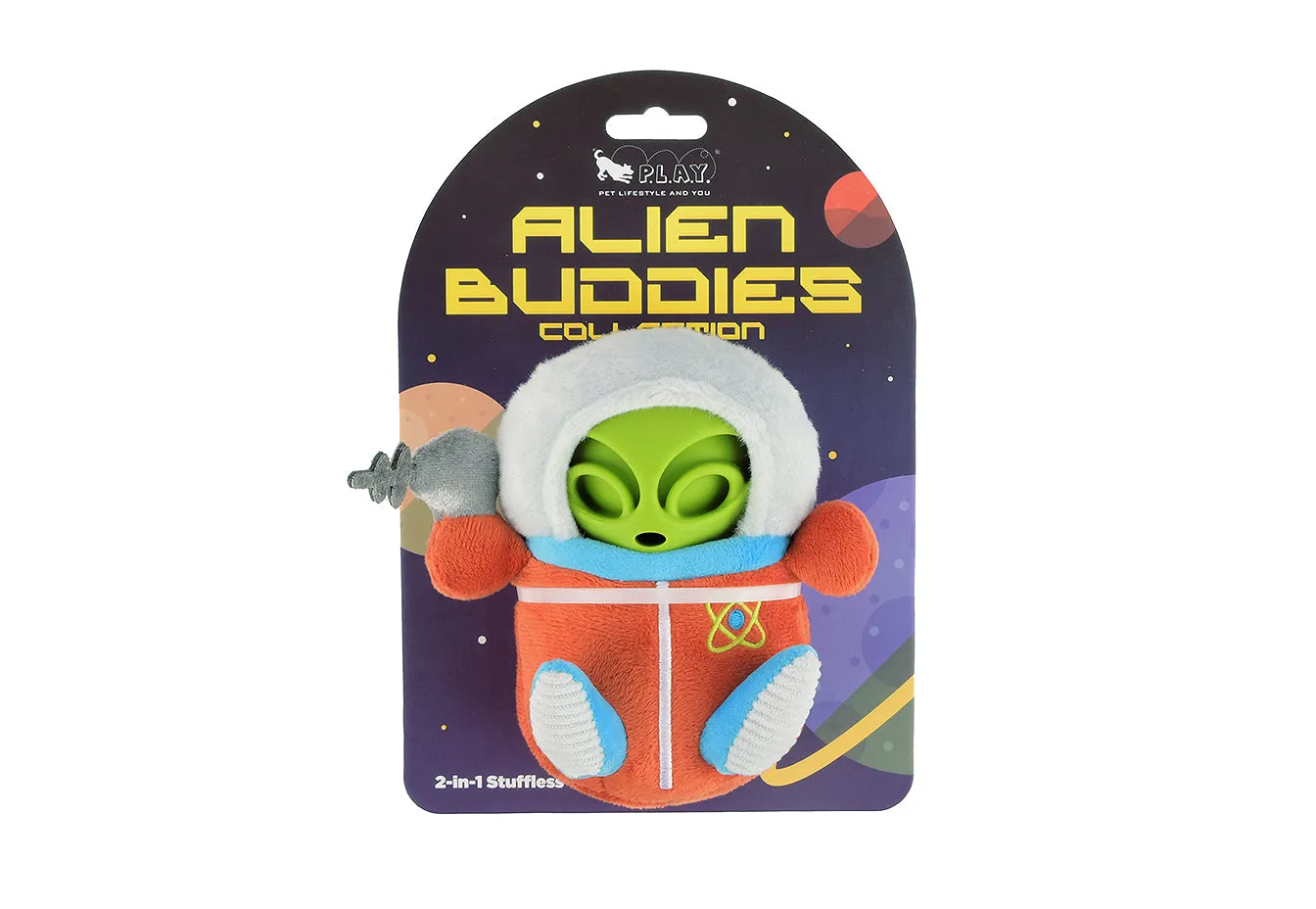 P.L.A.Y. Alien Buddies Astro Explorer hundleksak 2-i-1 tålig