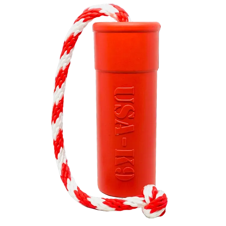 SodaPup USA-K9 Firecracker Floating Training Dummy hundleksak large röd flytande