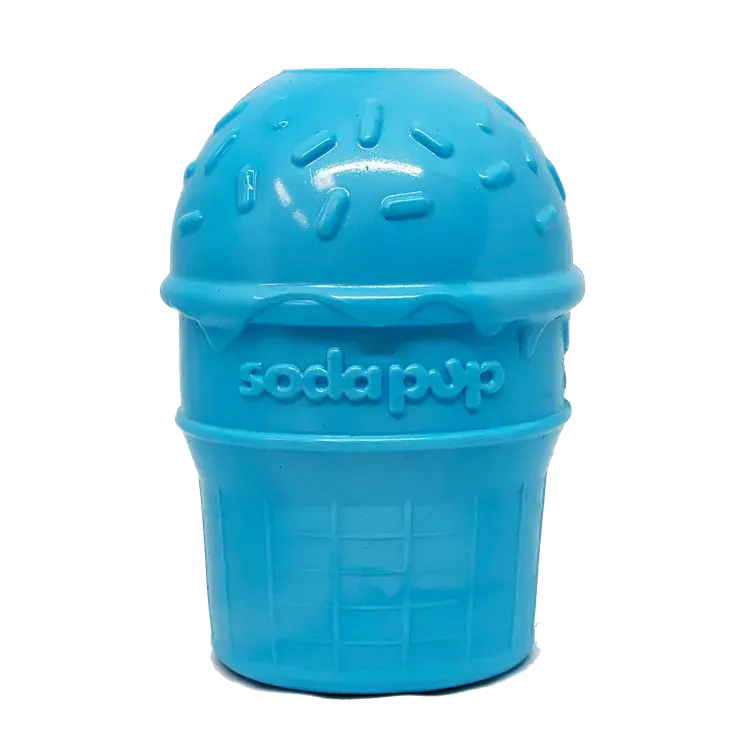 SodaPup Ice Cream Cone Large hundleksak blå godisgömma