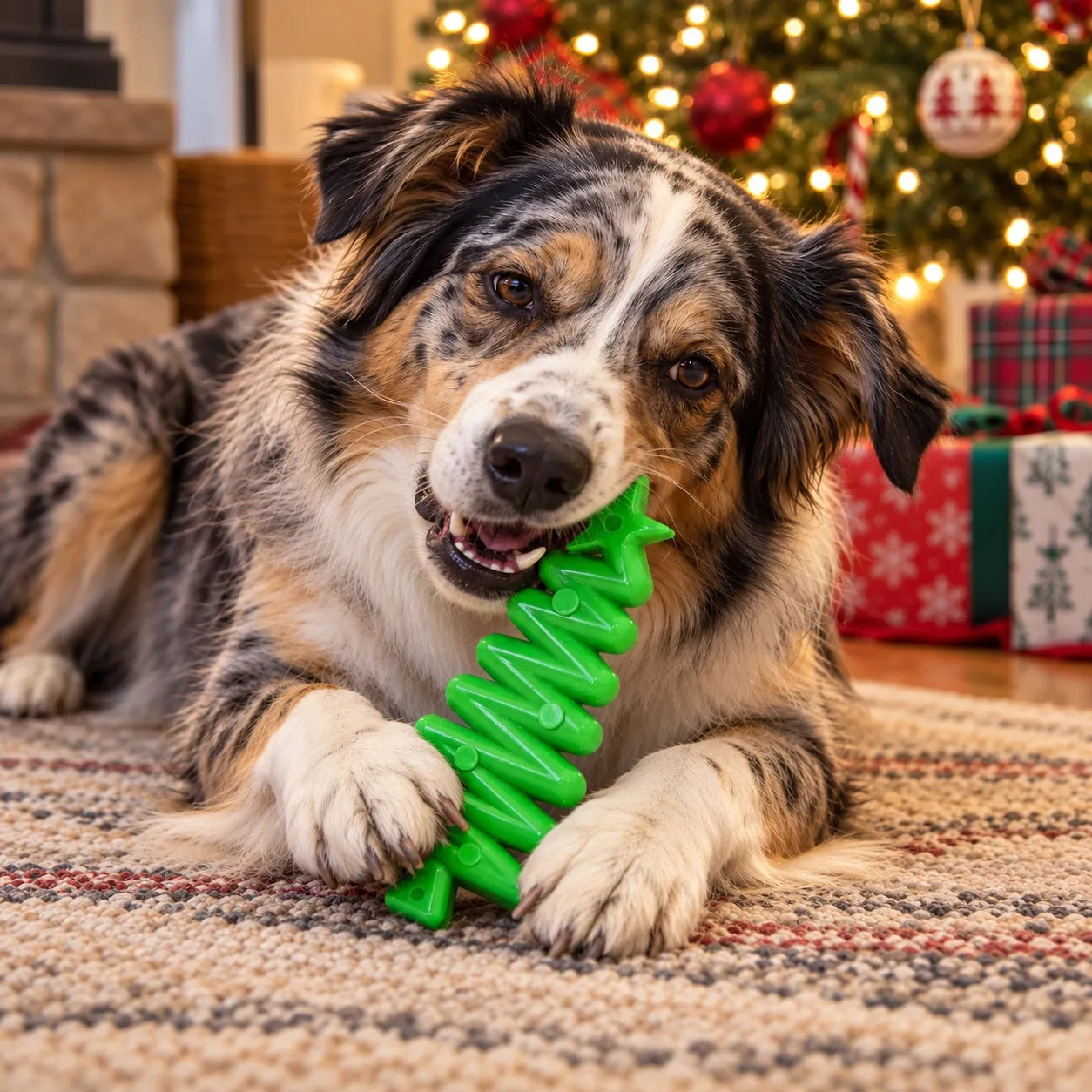 SodaPup Christmas Tree hundleksak grön nylon