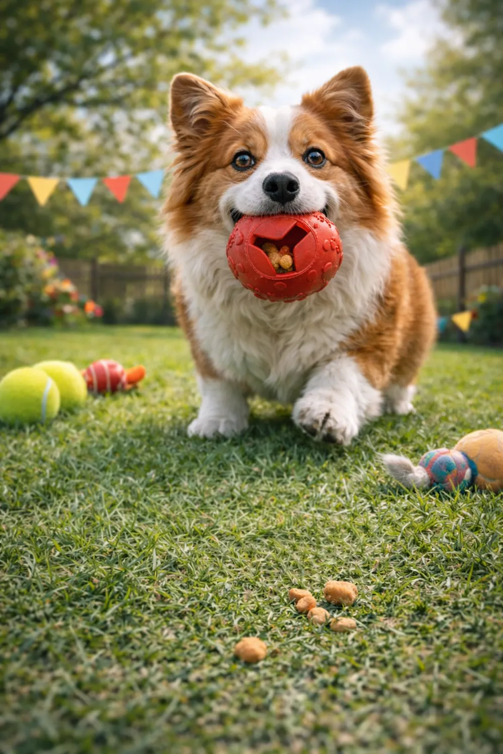 Spunky Pup Rubber Bounce godisgömma medium gummi