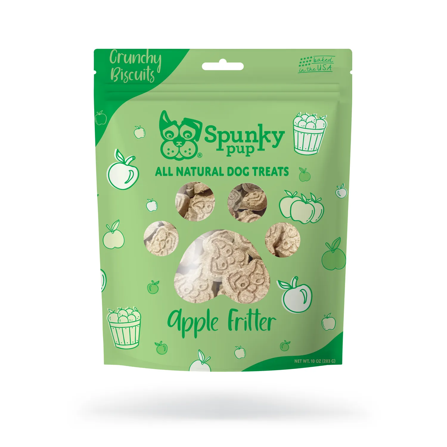 Spunky Pup All Natural Baked Biscuits hundkex Prime Rib 10 oz naturliga