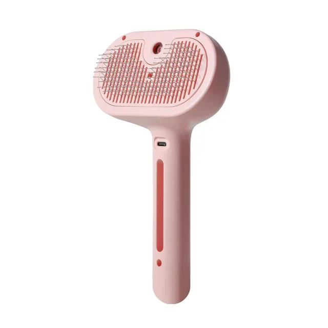 Pawtato Self-Cleaning Misting hundborste rosa med spray