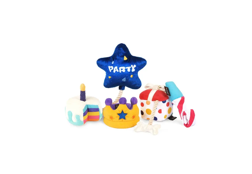 P.L.A.Y. Mini Party Time Collection mjuka hundleksaker set mini pip