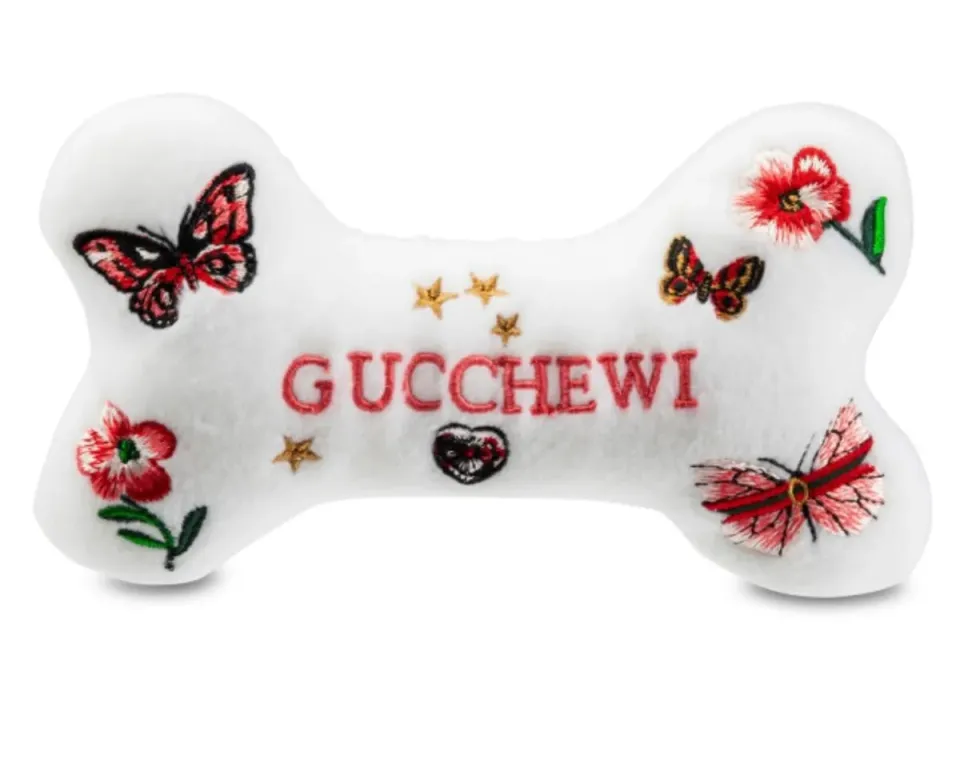 Dog Diggin Designs Gucchewi Butterfly ben hundleksak fjäril